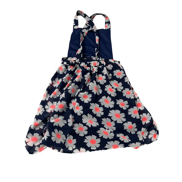 Rue 21 Bib Jumper Dress Large Blue White Daisies Y2K - Picture 6 of 9